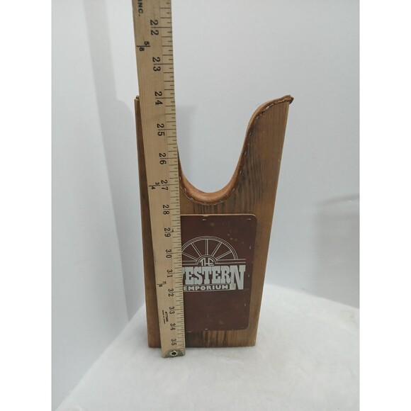 THE WESTERN EMPORIUM Wooden Boot Jack Puller Cowboy Leather Western Decor - Picture 3 of 3